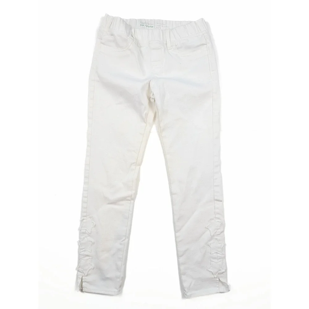 Gap Kids White Regular Fit Embroidered Stars Legging Ankle Jeans Girl's Size 12R